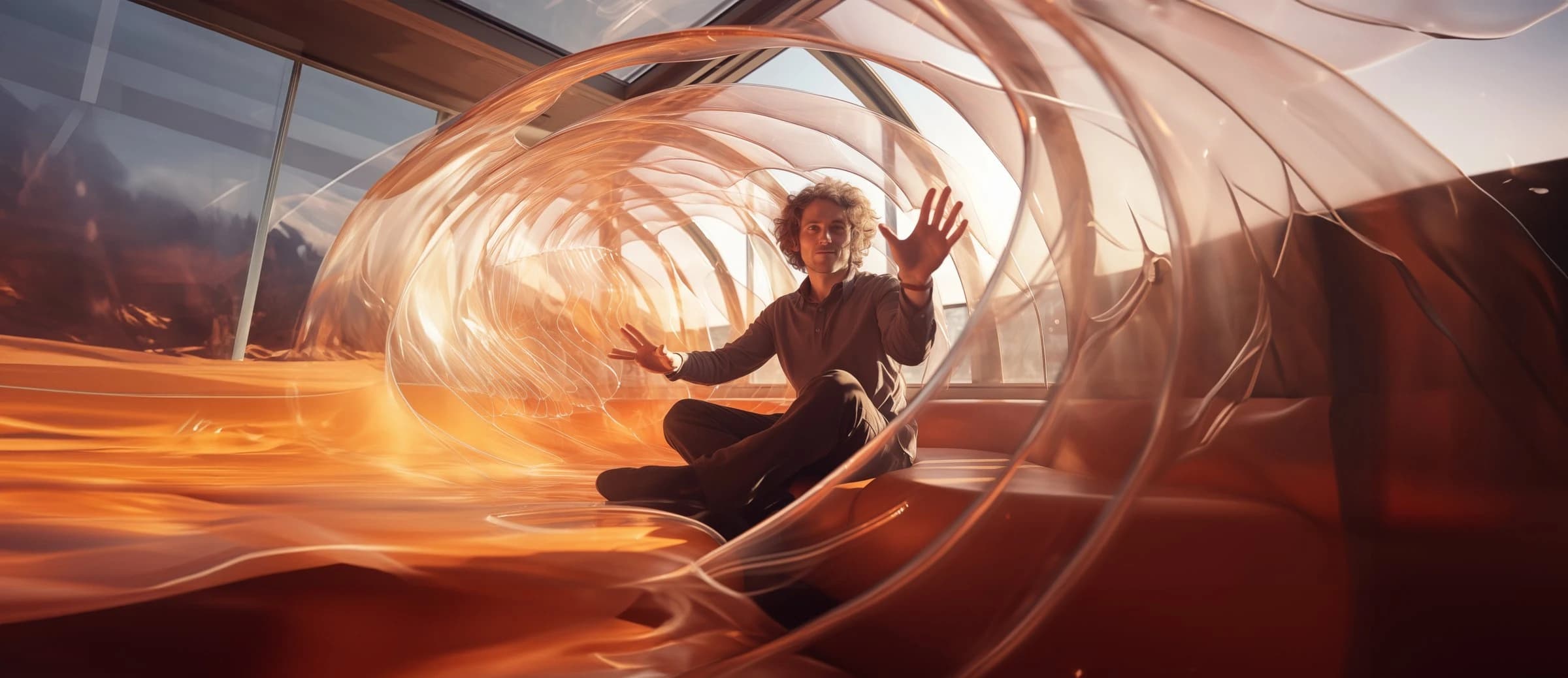 Emil Vorbrugg - BMW Bubble future mobility concept with high-tech textile visualization